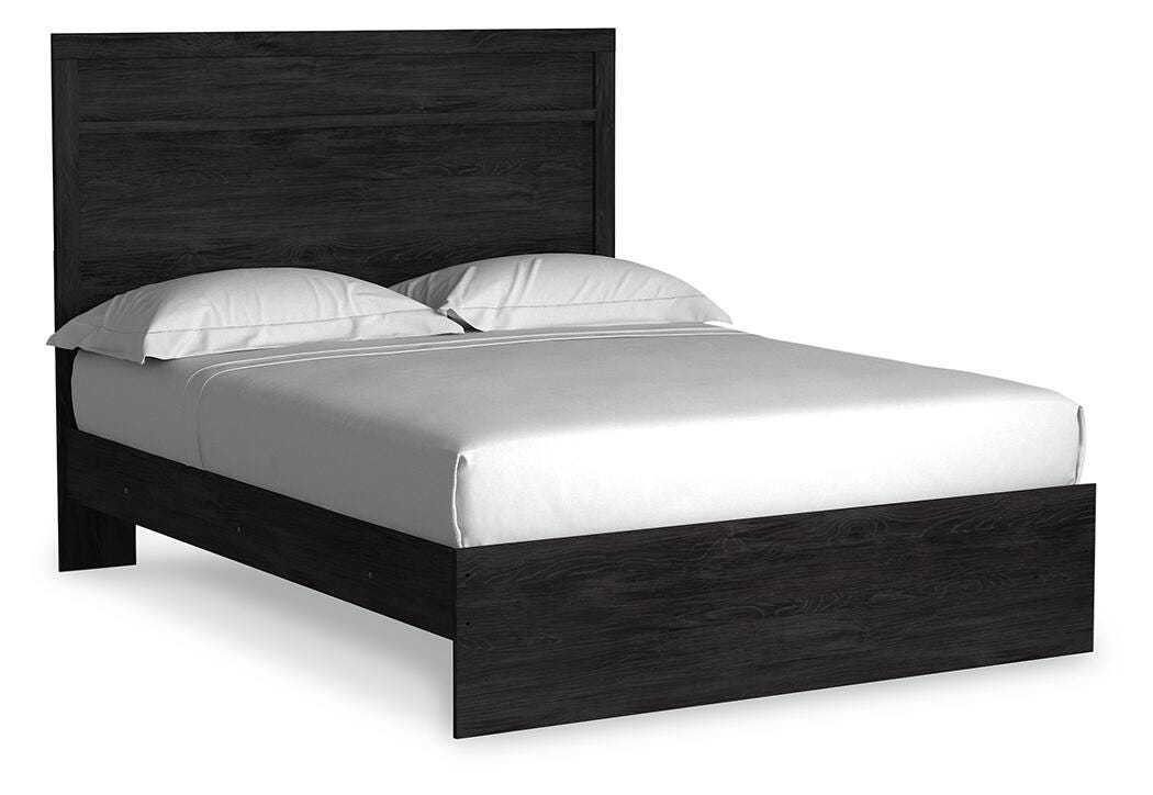 Belachime Charcoal Panel Bedroom Set angled view