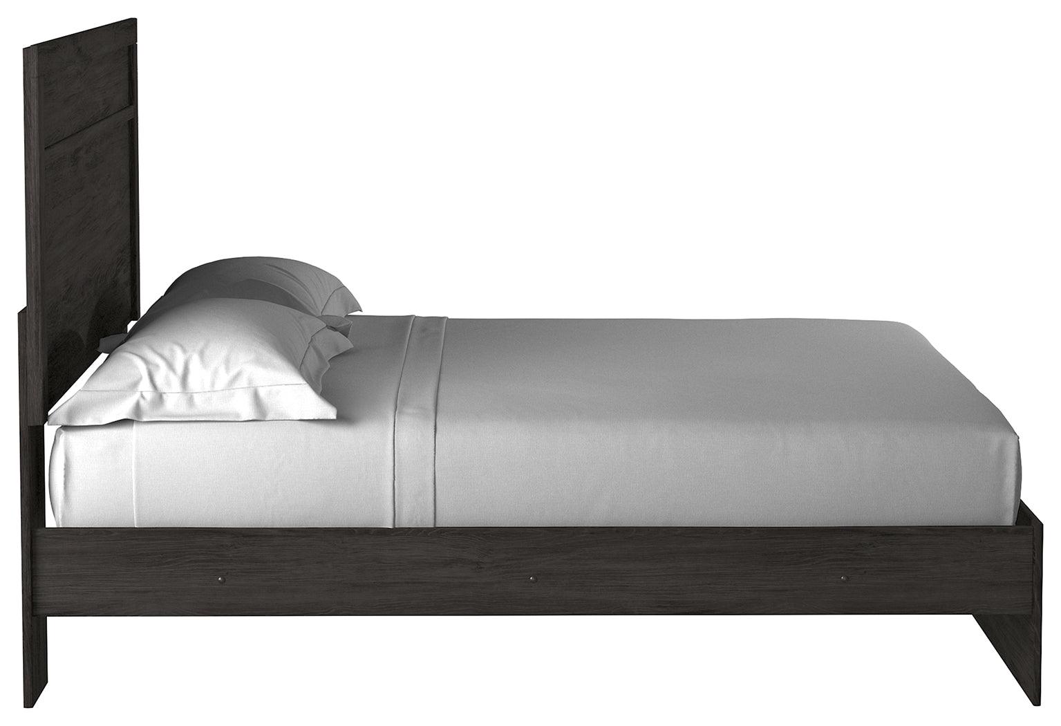 Belachime Black King Panel Bed side profile