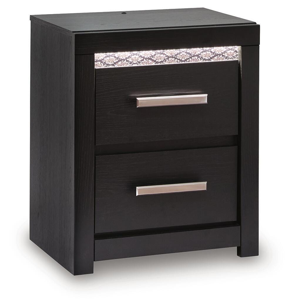 Brizmore Black Nightstand angled view