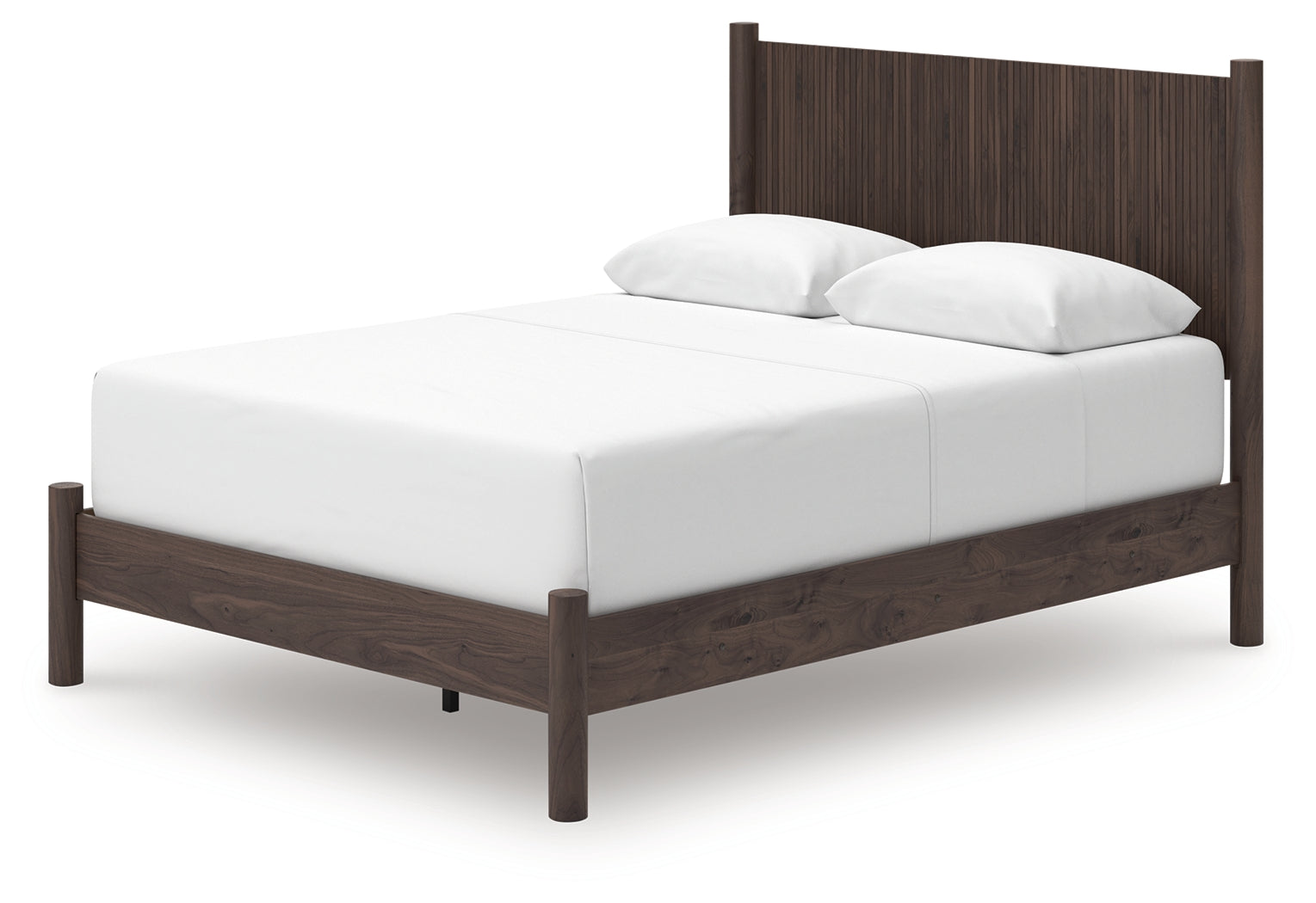 Close-up of reeded headboard on Pamytta panel bed