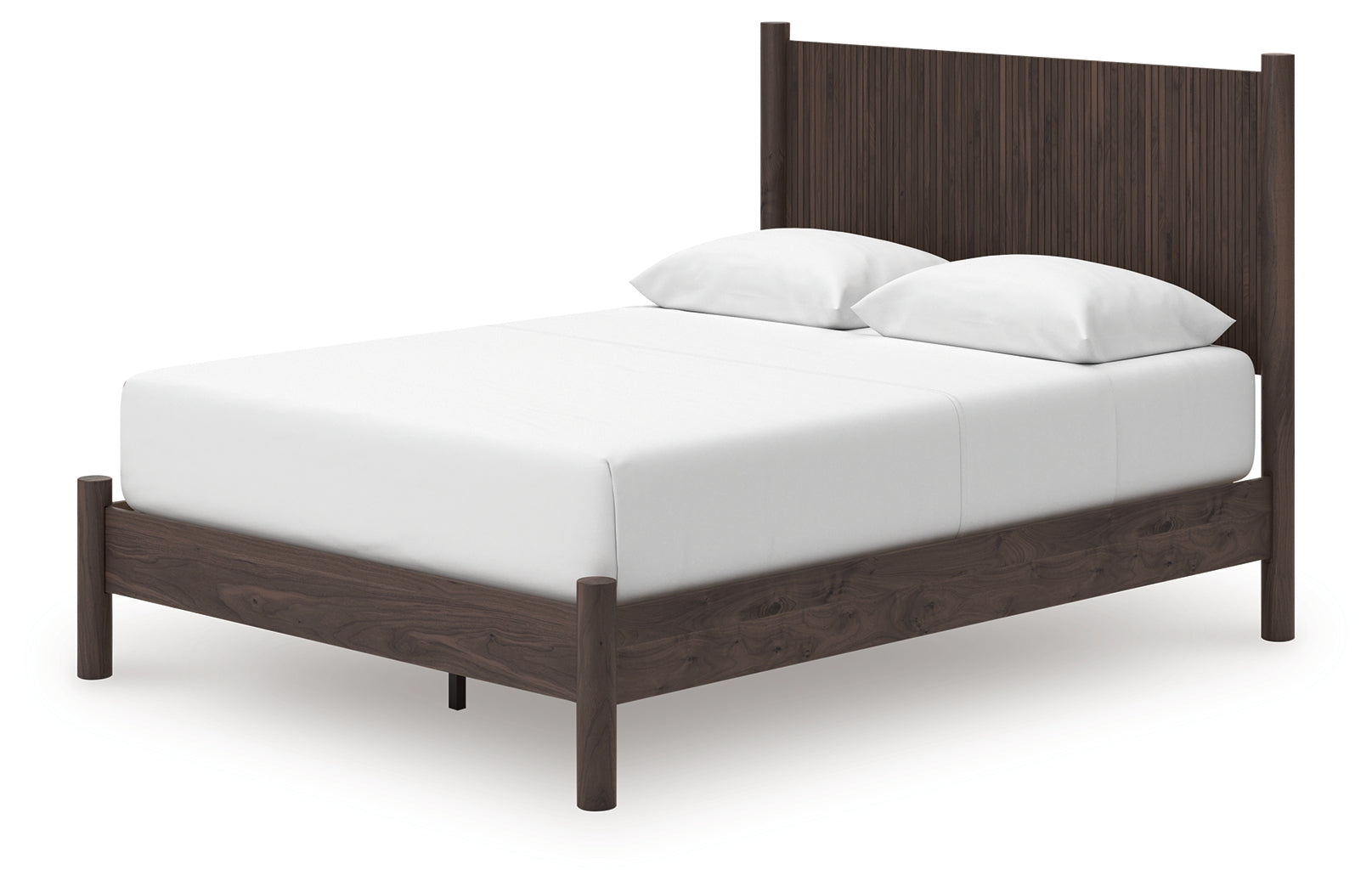 Pamytta brown queen panel platform bed side profile