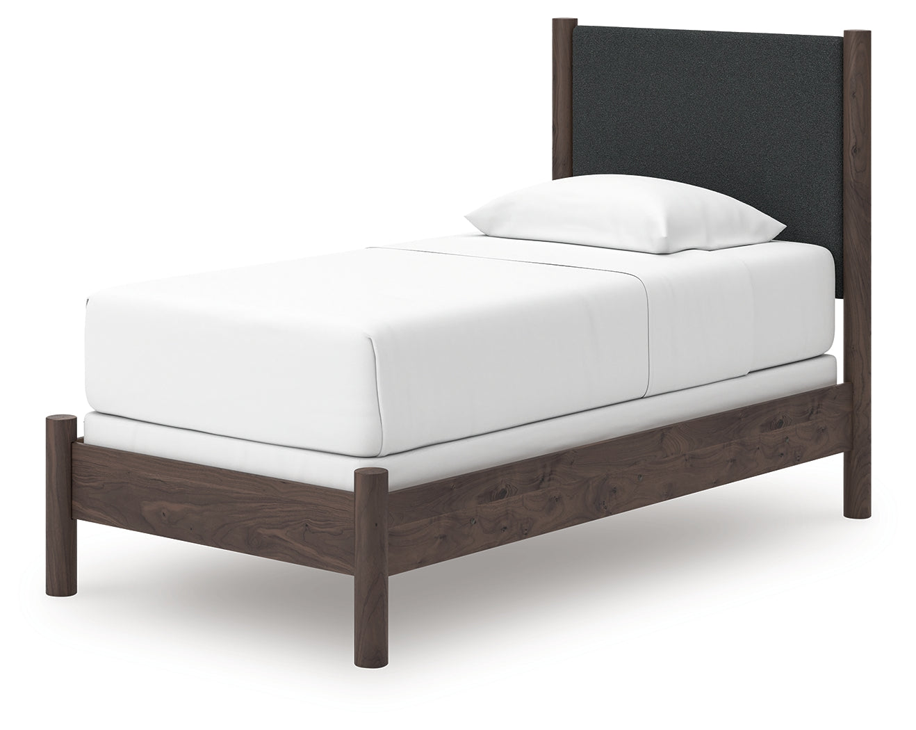 Pamytta Brown Twin Upholstered Panel Bed alternative angle