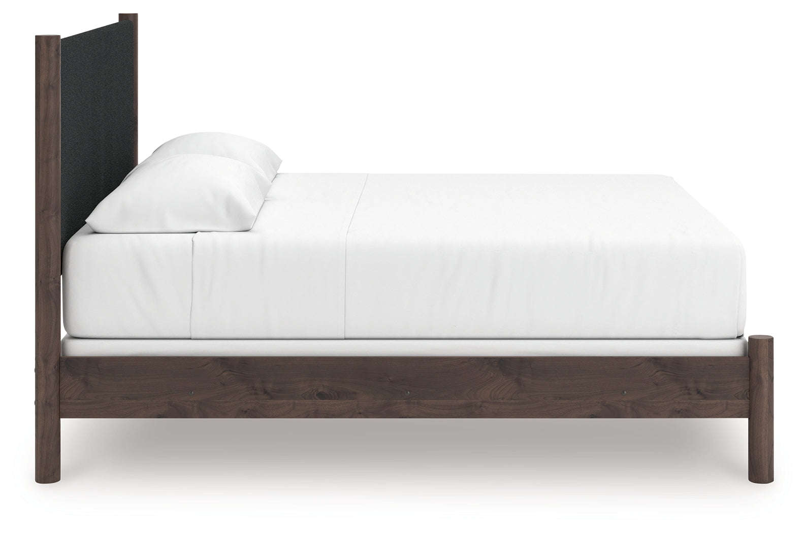 Side profile of Pamytta King Upholstered Panel Bed