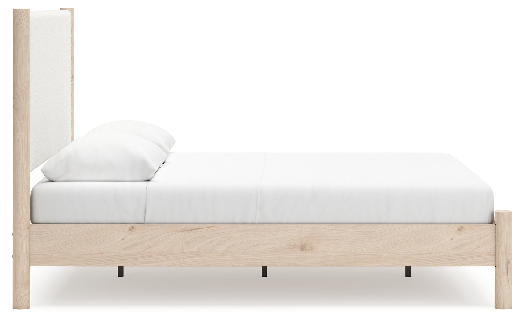 Cadmori bed corner view highlighting legs