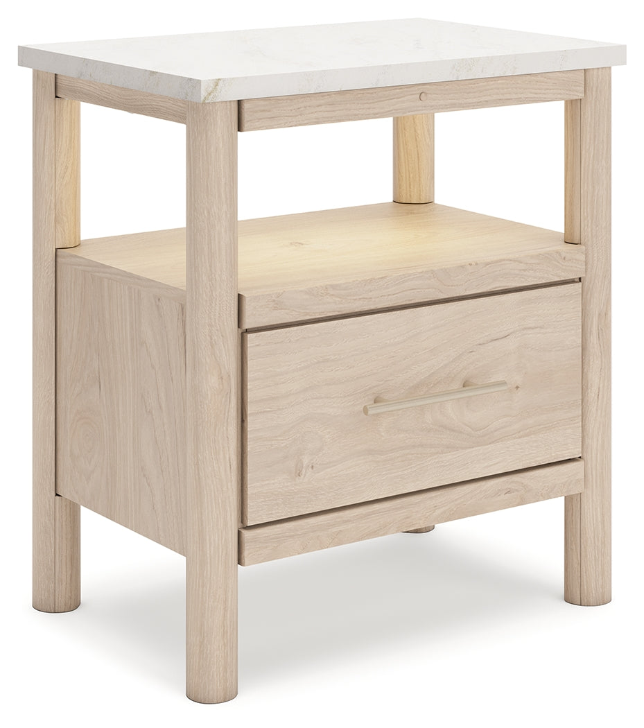 Cadmori Nightstand with built-in ambient lighting on