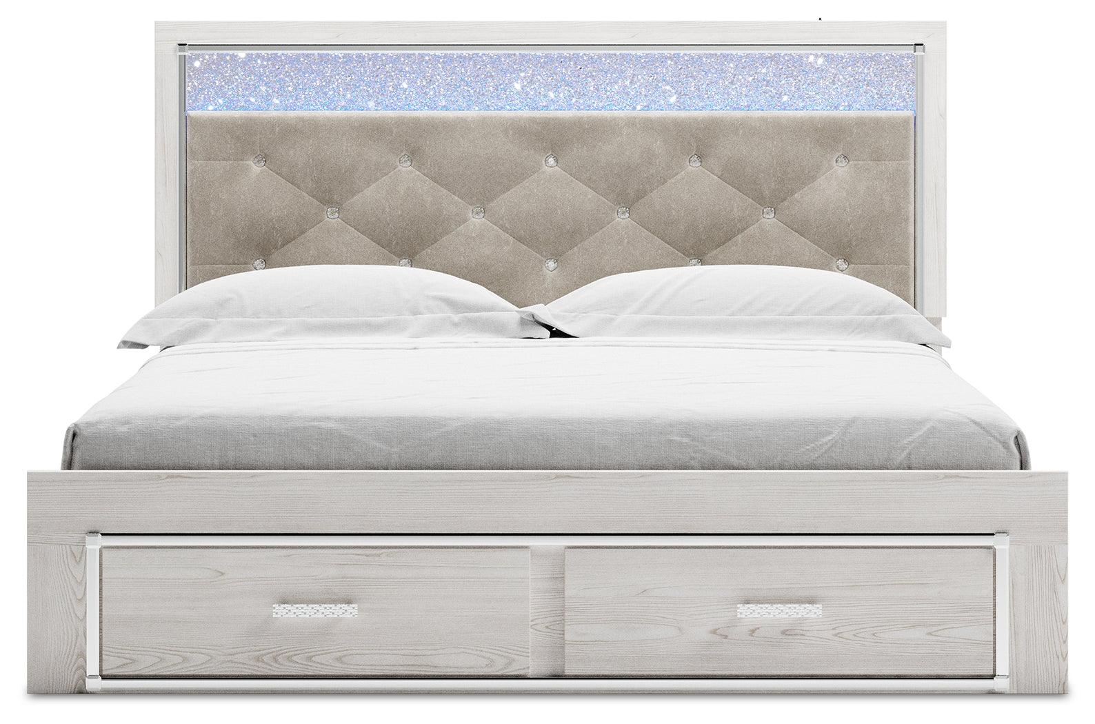 Side view showing storage drawers on Altyra Bed
