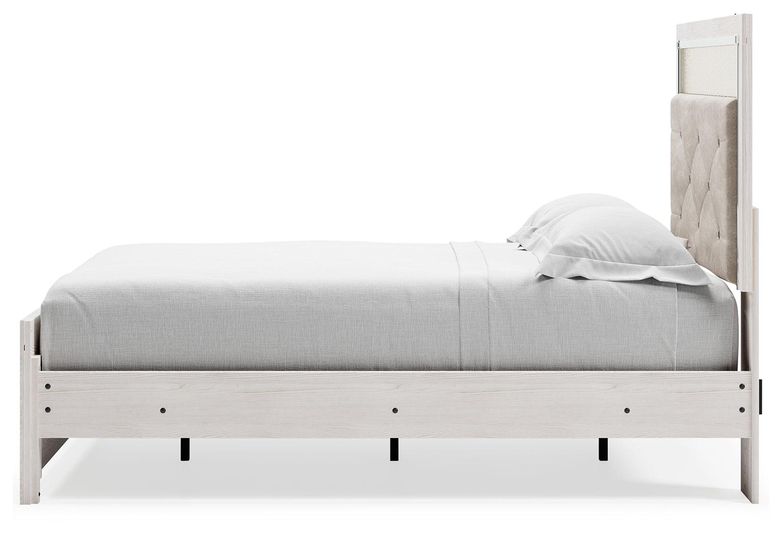Altyra White Full Panel Bed, alternate side view