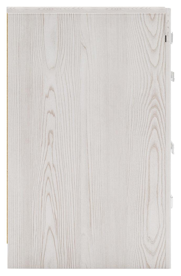 Altyra White Nightstand angled alternate side view