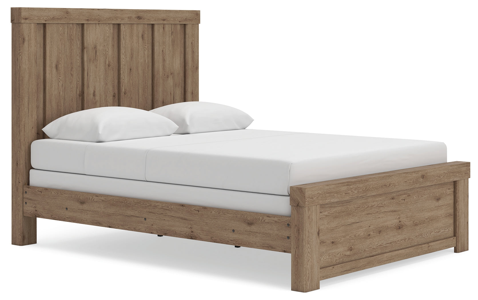 Oliandon Queen Panel Bed angled side view