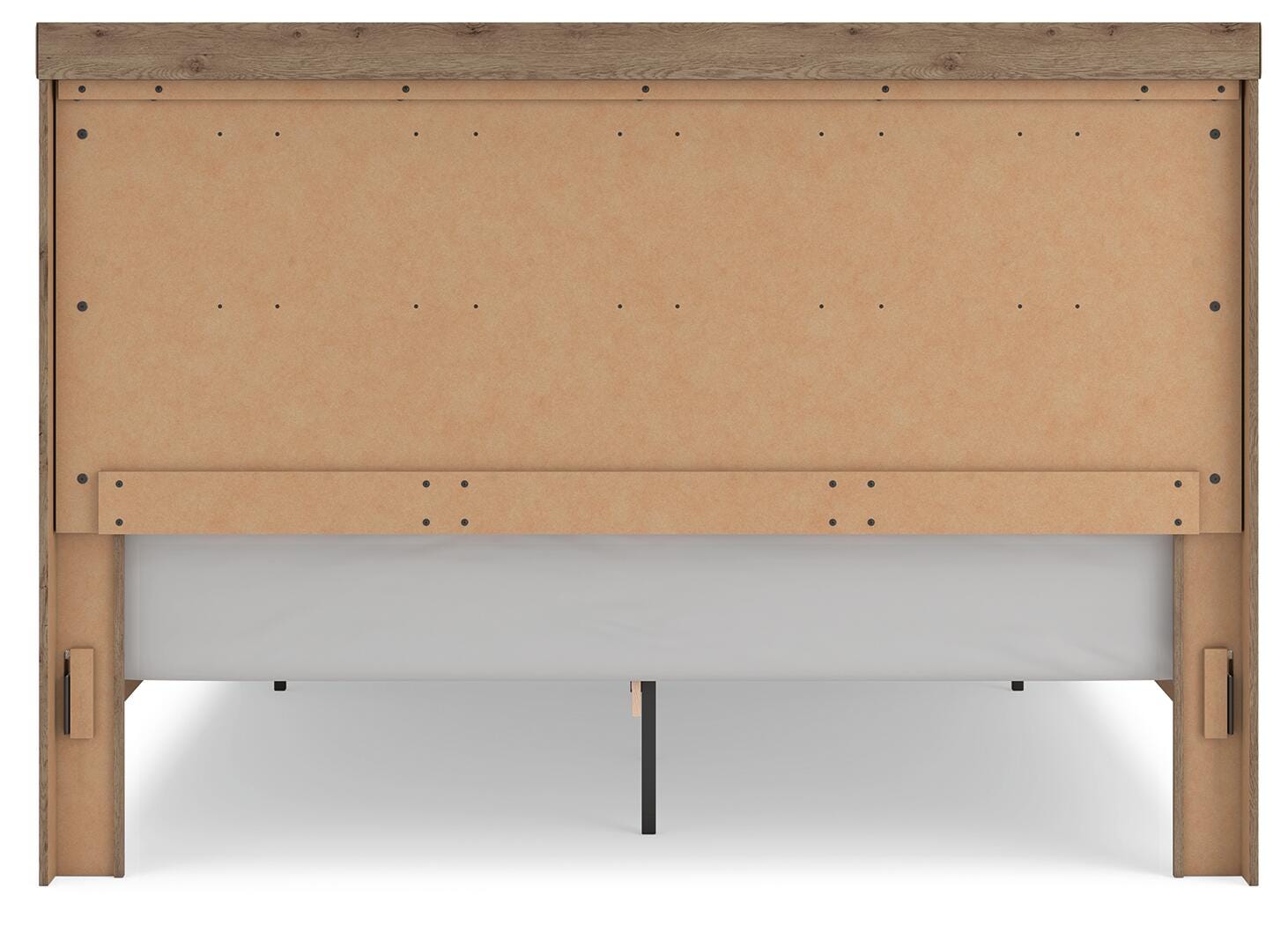 Oliandon Light Brown King Panel Storage Bed view 8
