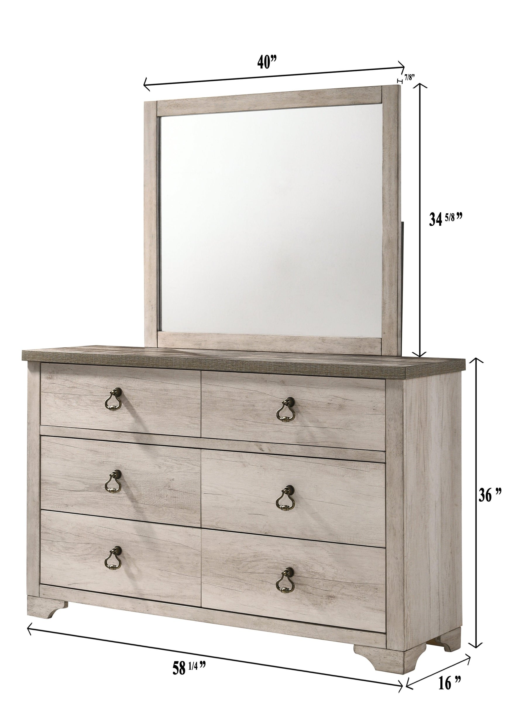 Patterson Driftwood Modern Sturdy, Wood King Panel Bed - Ella Furniture