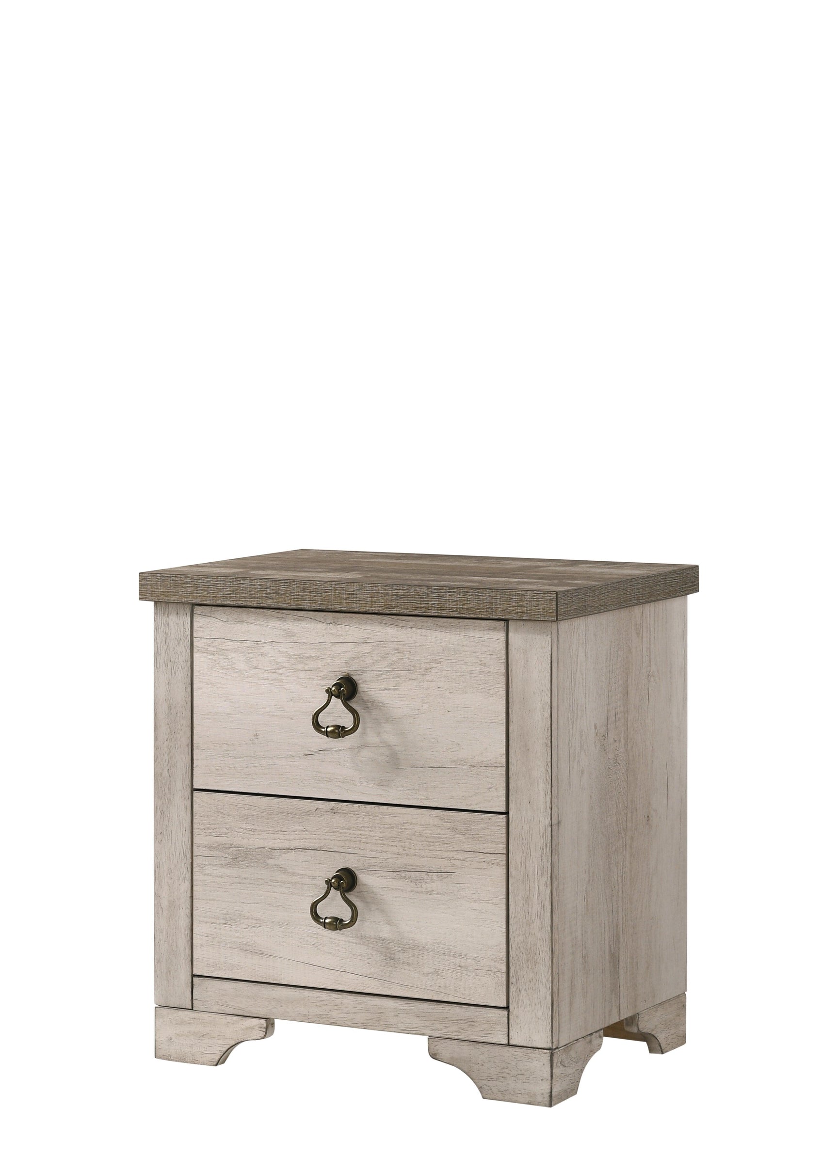 Patterson Driftwood Modern Sturdy, Wood King Panel Bed - Ella Furniture