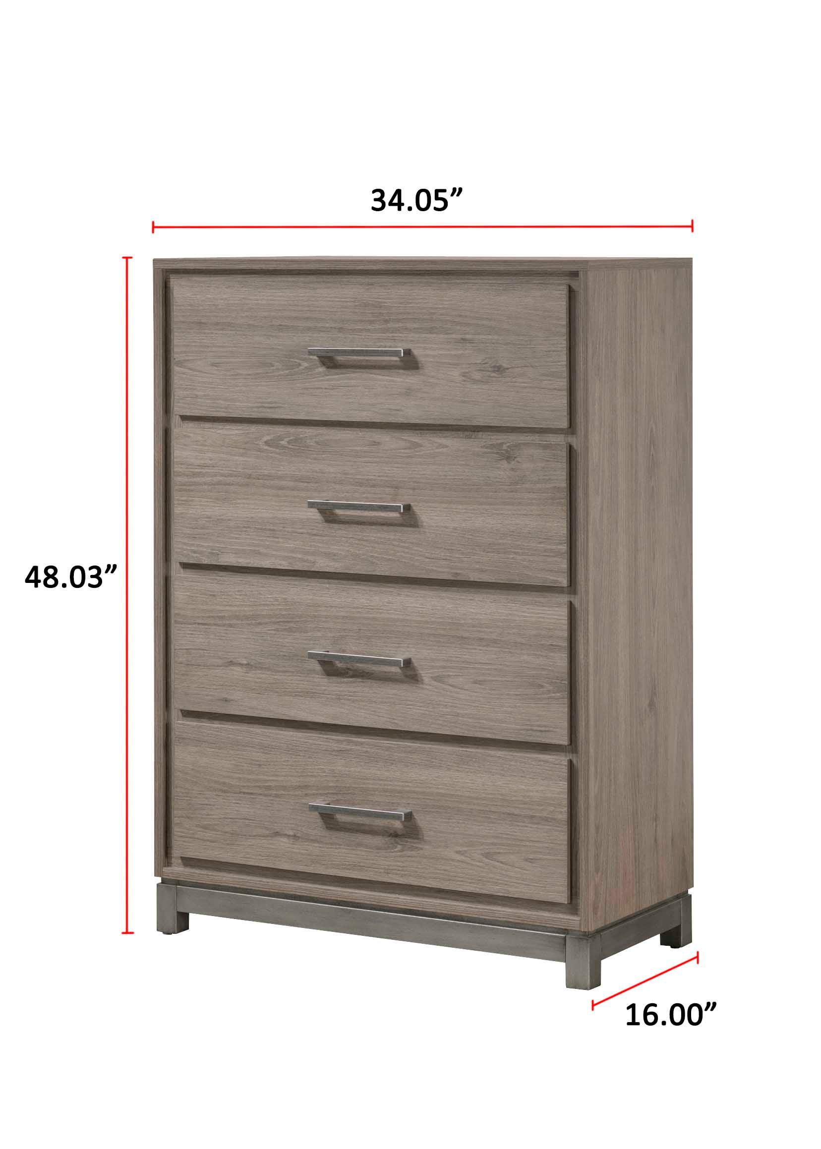Side view of chest in set
