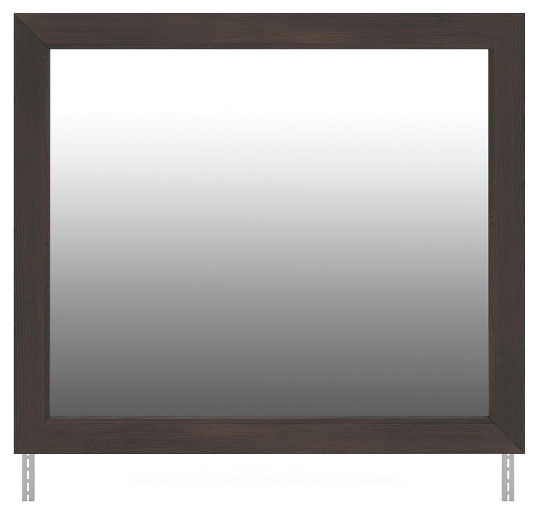 Shaehartin Dark Brown Bedroom Mirror view 2