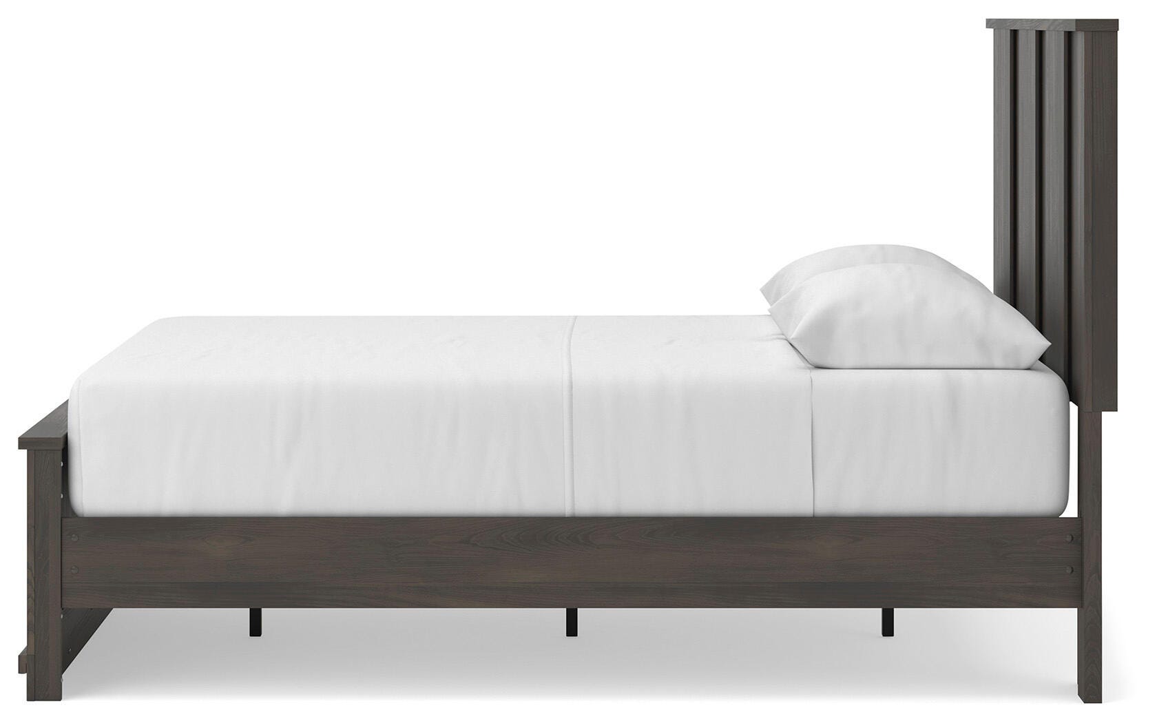Shaehartin Dark Brown Queen Panel Platform Bed view 2