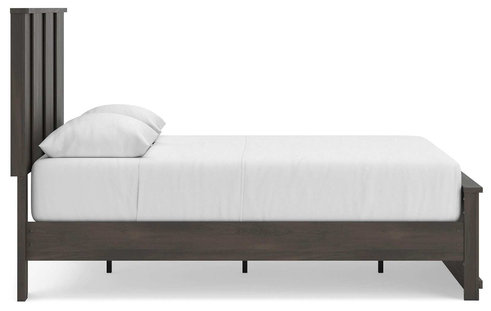 Shaehartin Dark Brown Queen Panel Platform Bed view 7