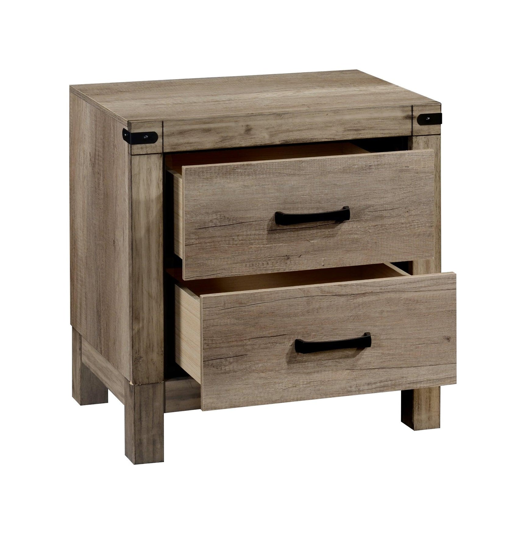 Matteo 5-drawer black melamine chest contemporary sleek wood and metal design