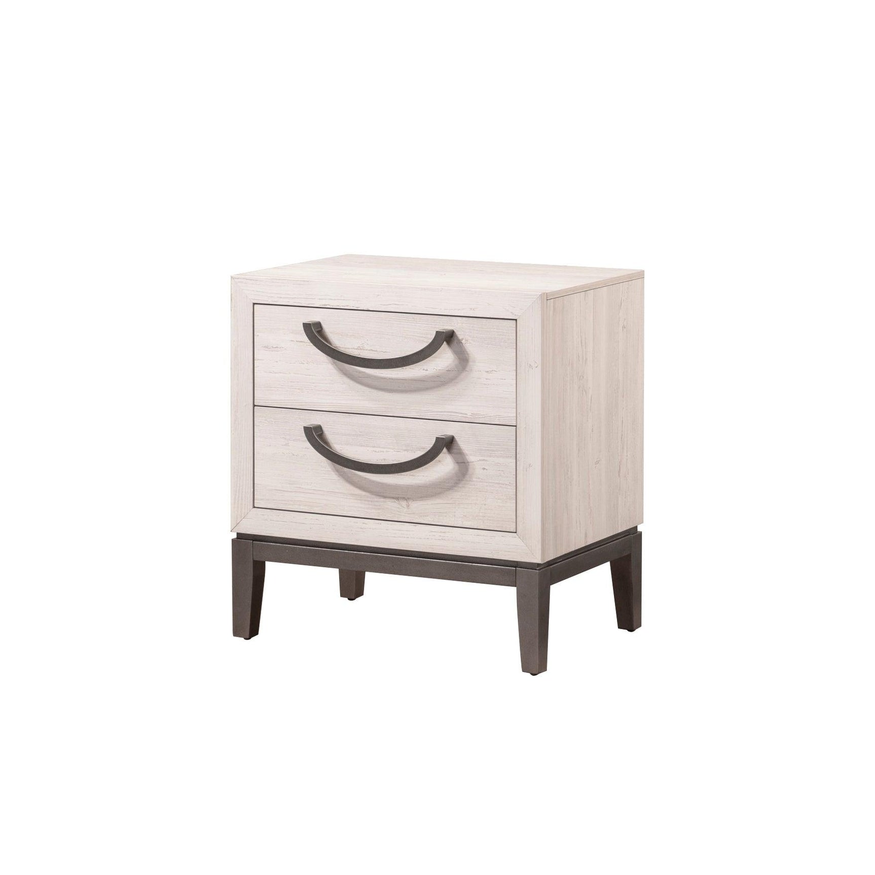Veda Beige Modern Contemporary Solid Wood And Veneers Upholstered Panel King Bed - Ella Furniture