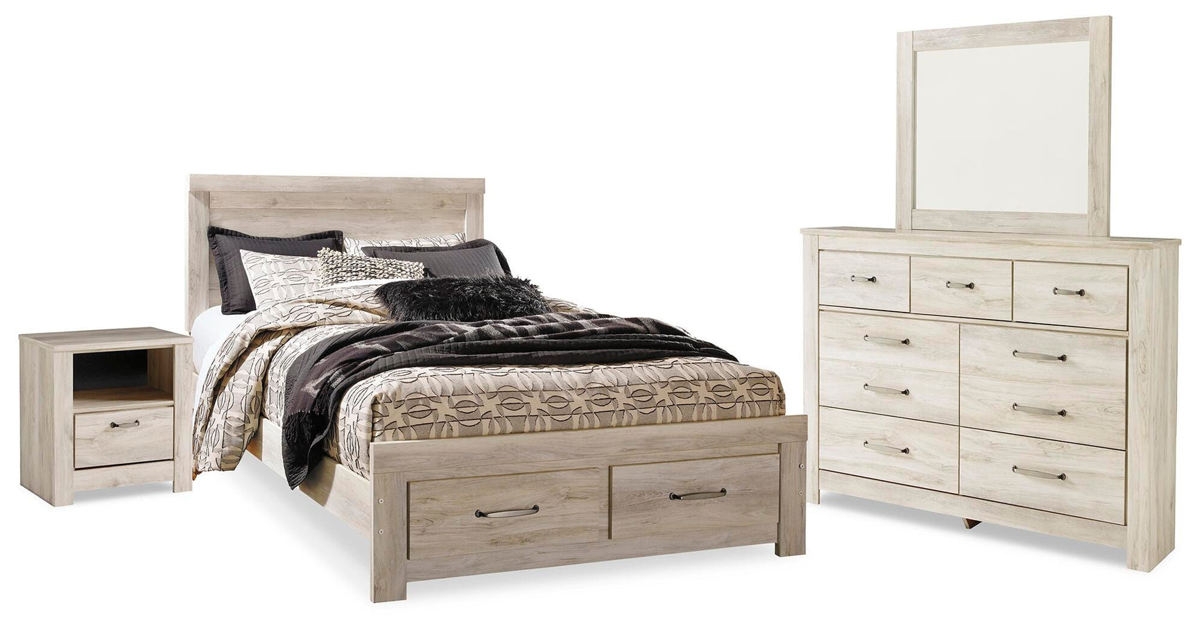 Bellaby Whitewash Platform Bedroom Set from Decor Furniture