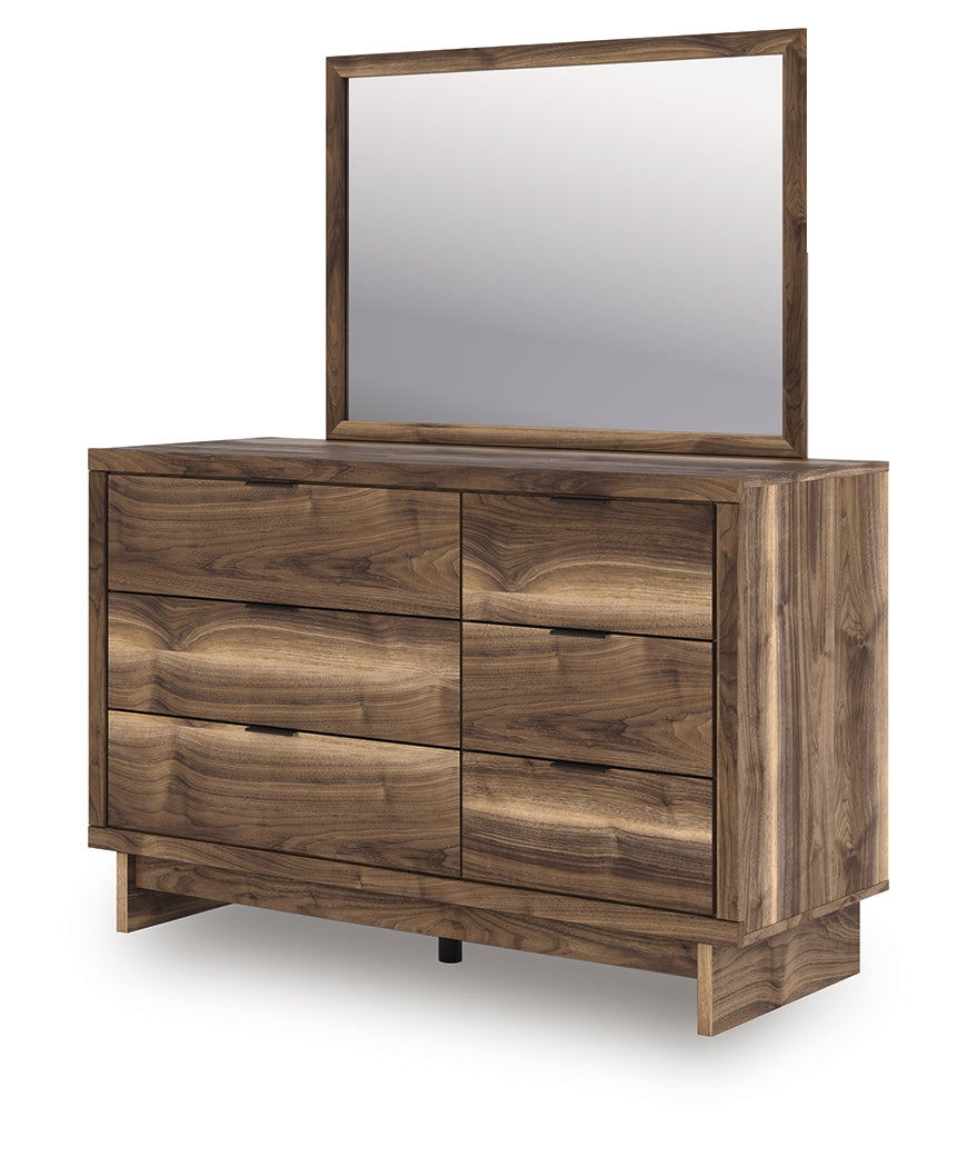 Angled view from top right of dresser