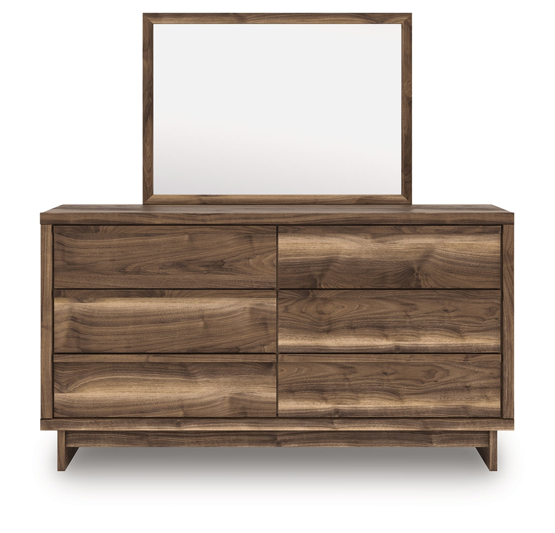 Head-on view of Chirason Dresser and Mirror set