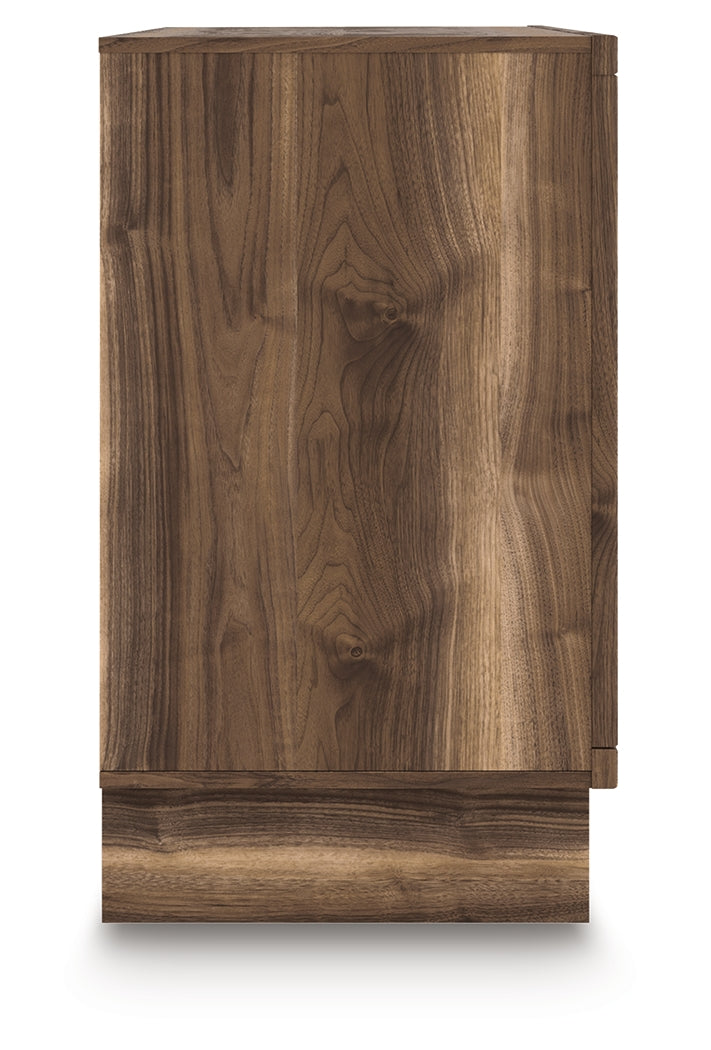 Back view of Chirason Brown Dresser