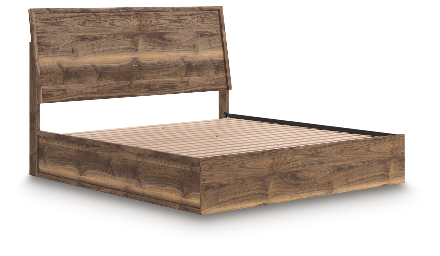 Chirason Brown King Size Panel Bed close-up front