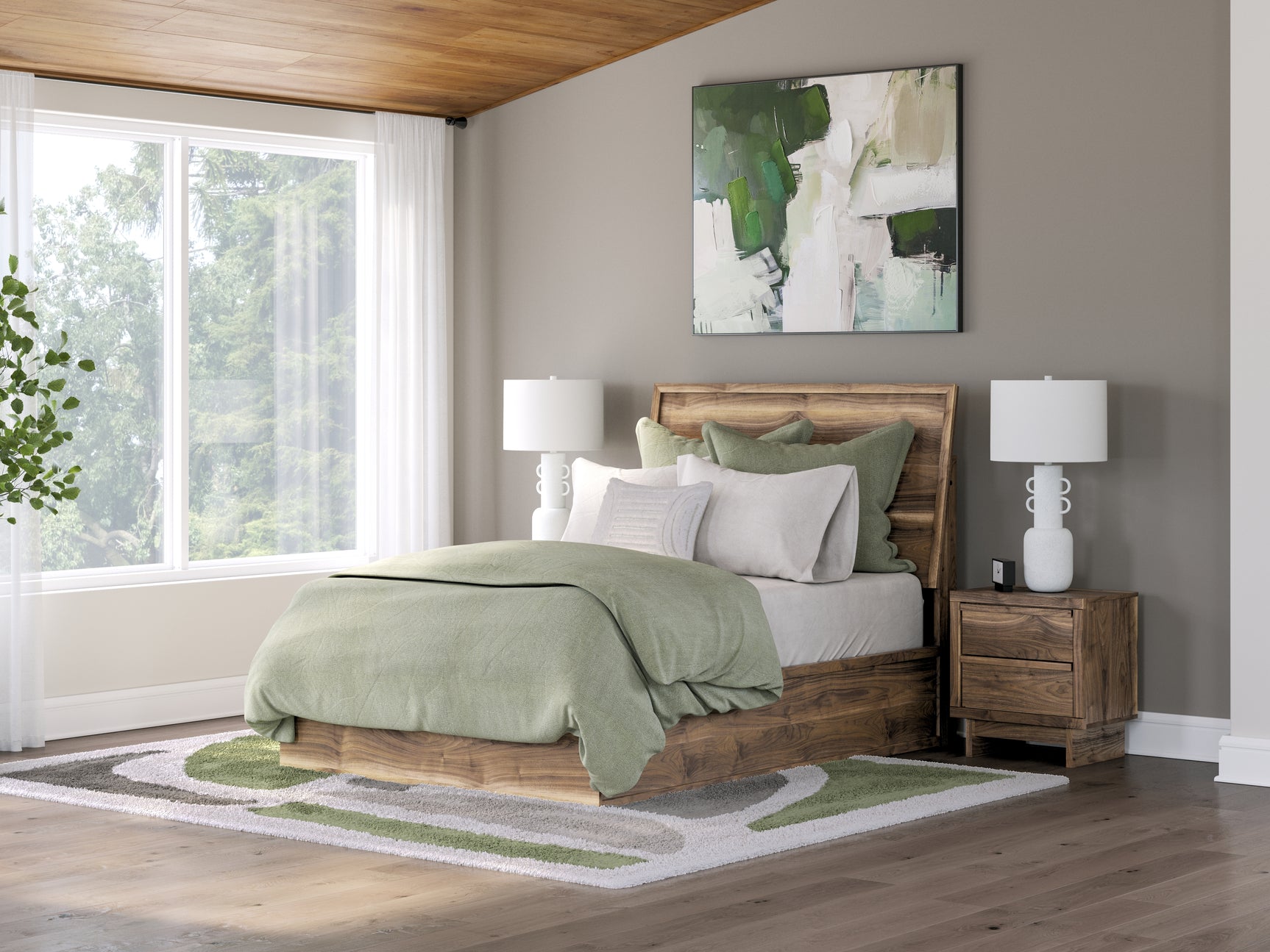 Chirason Brown Full Panel Bed
