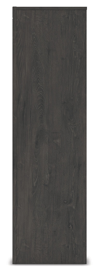 Fraluna Charcoal Chest of Drawers front angle