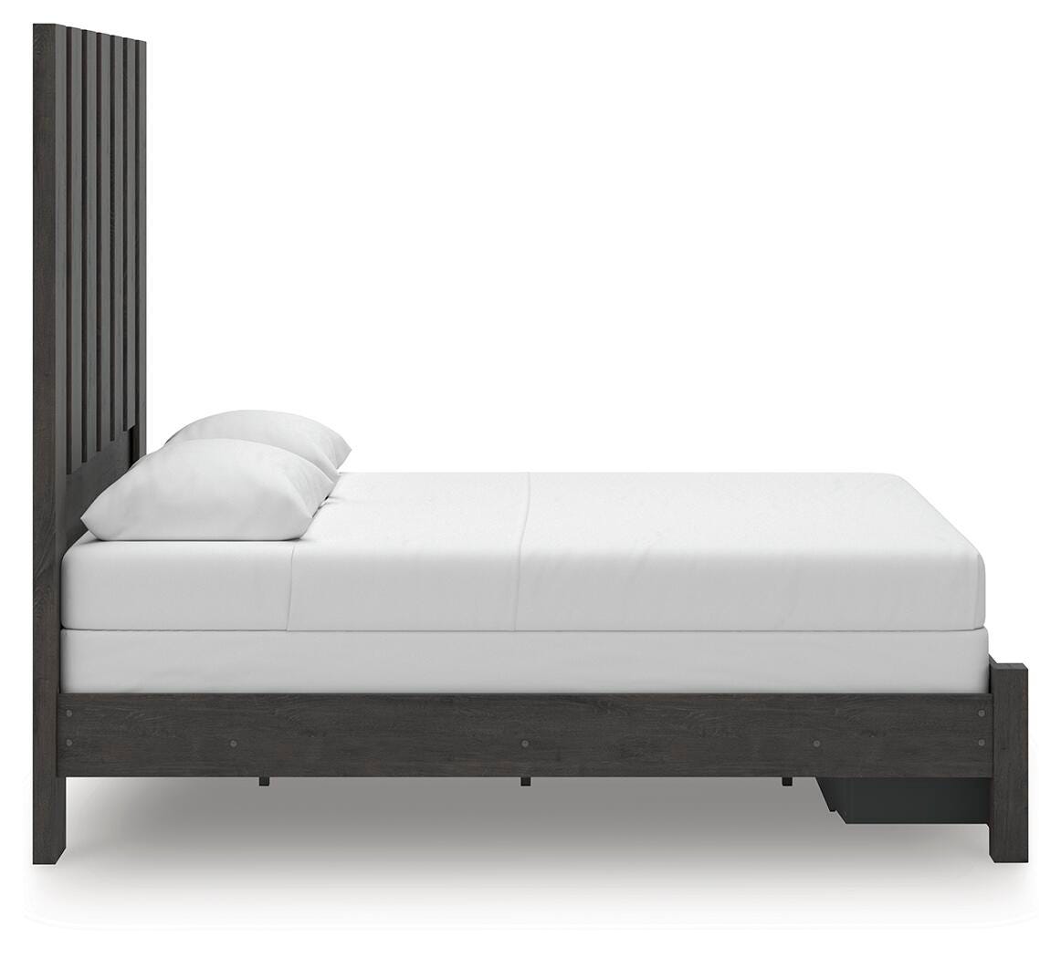 Fraluna Charcoal Panel Storage Bedroom Set view 5