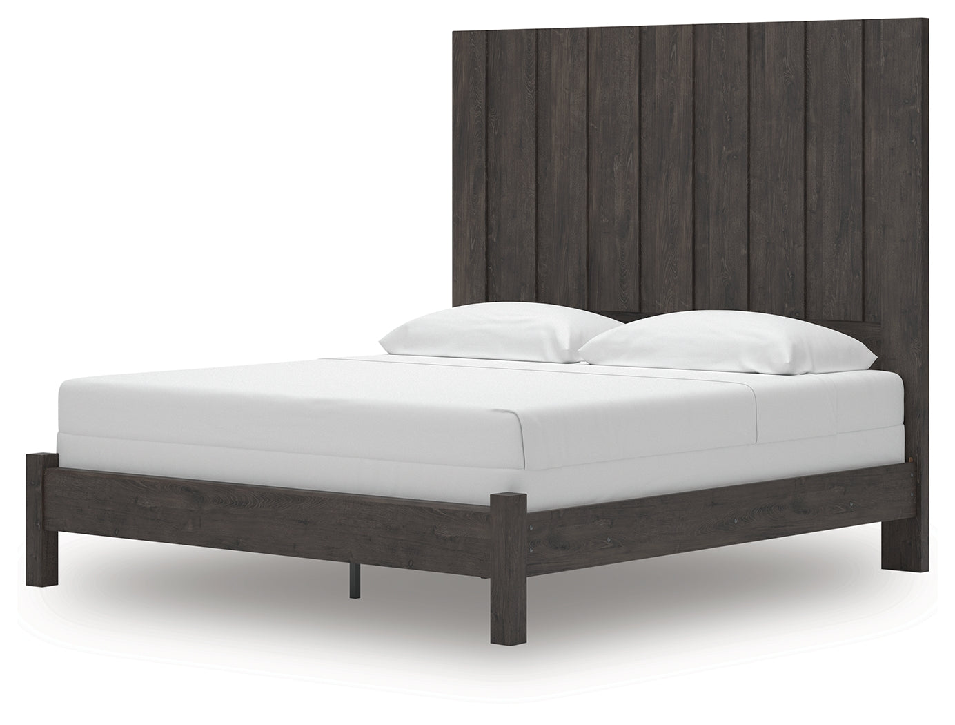 Fraluna Charcoal King Panel Bed alternate angle