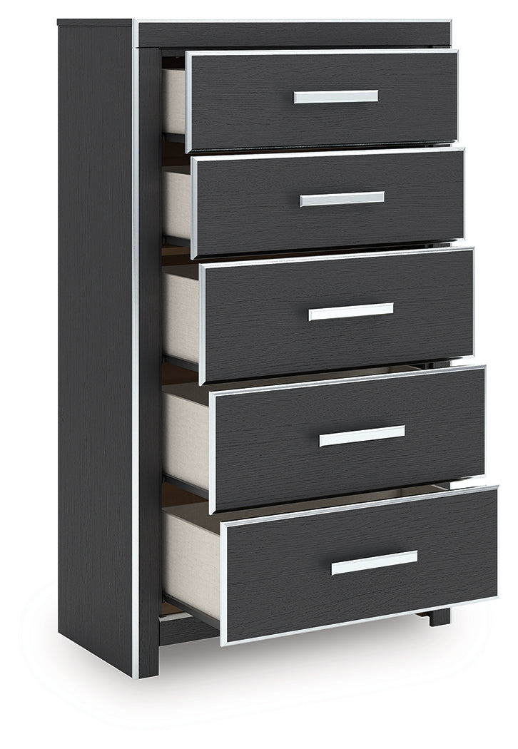 Open drawers of Zuraleus chest showing linen lining