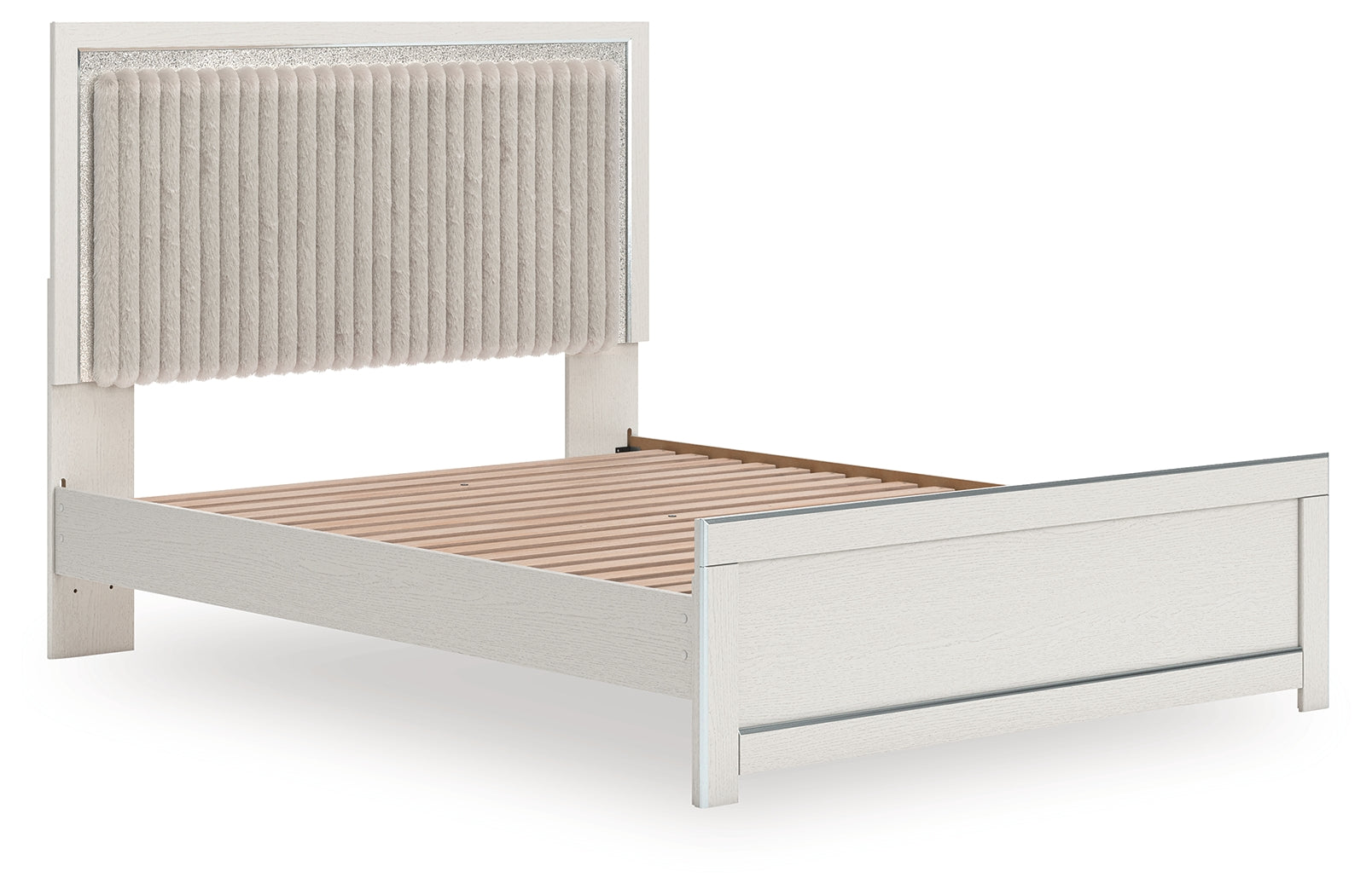 Alternative side angle of Zuraleus White Queen Bed