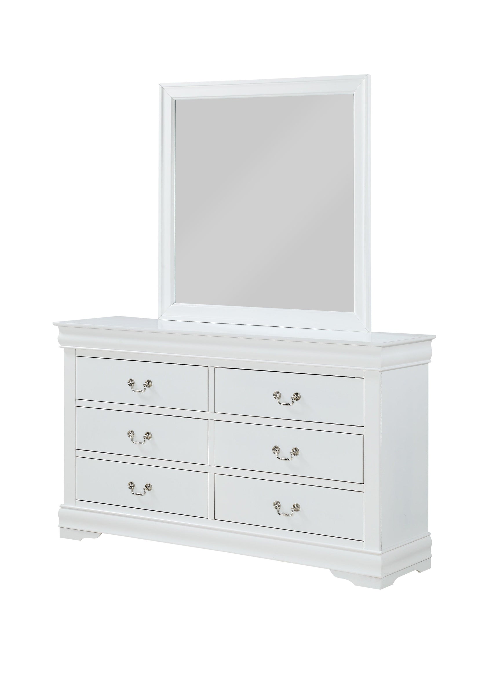 Louis Philip dresser white finish front view