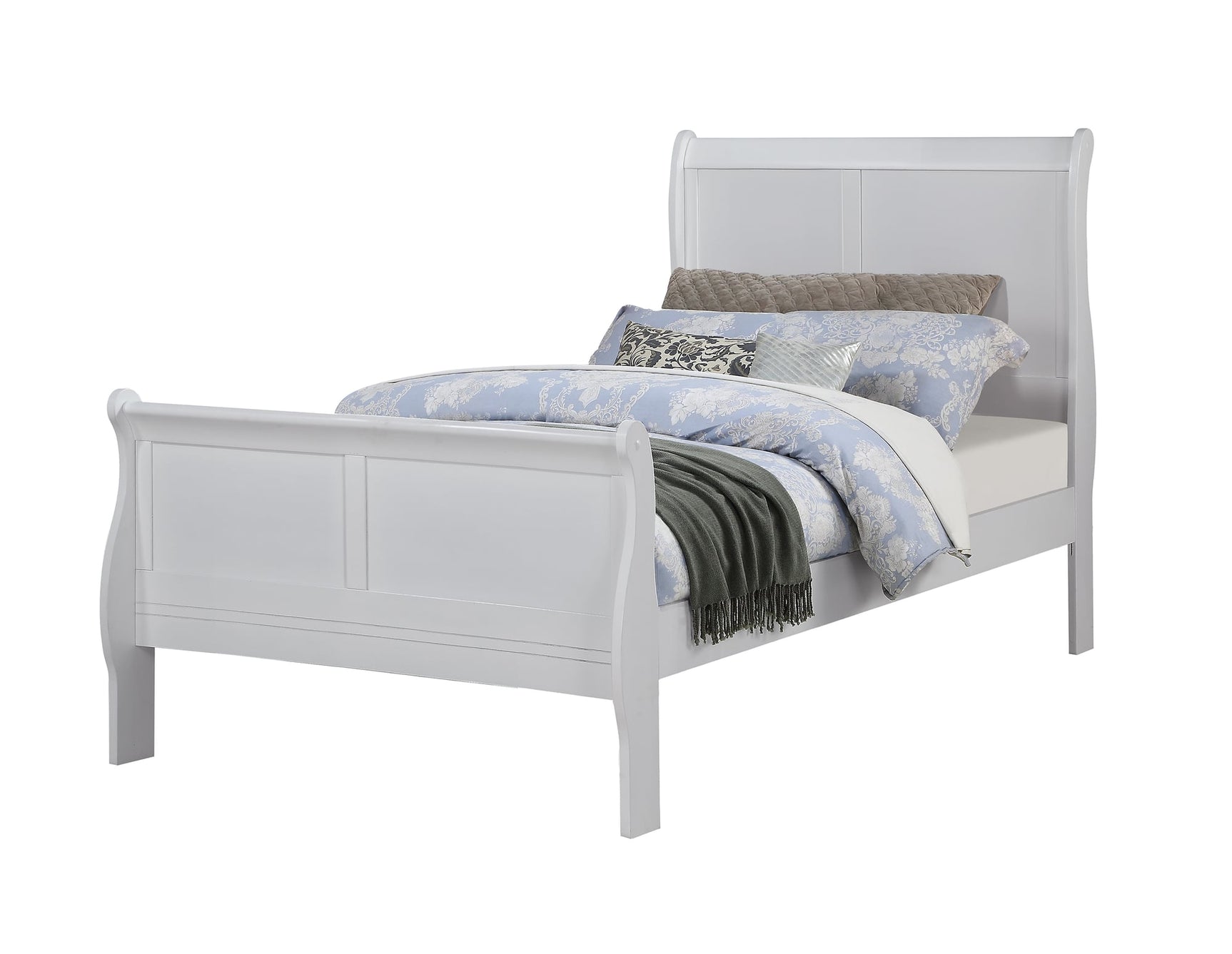 Louis Philip Greige Sleigh Panel Bedroom Set view 6