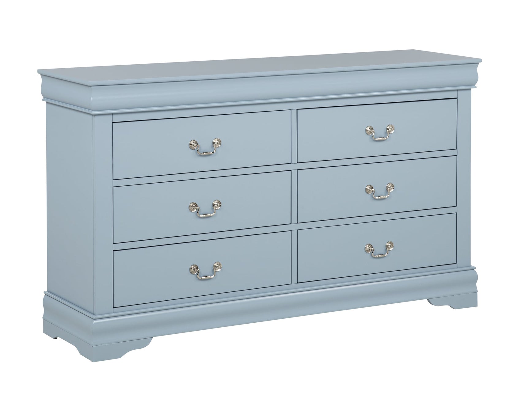 Louis Philip Blue Sleigh Panel Bedroom Set view 8