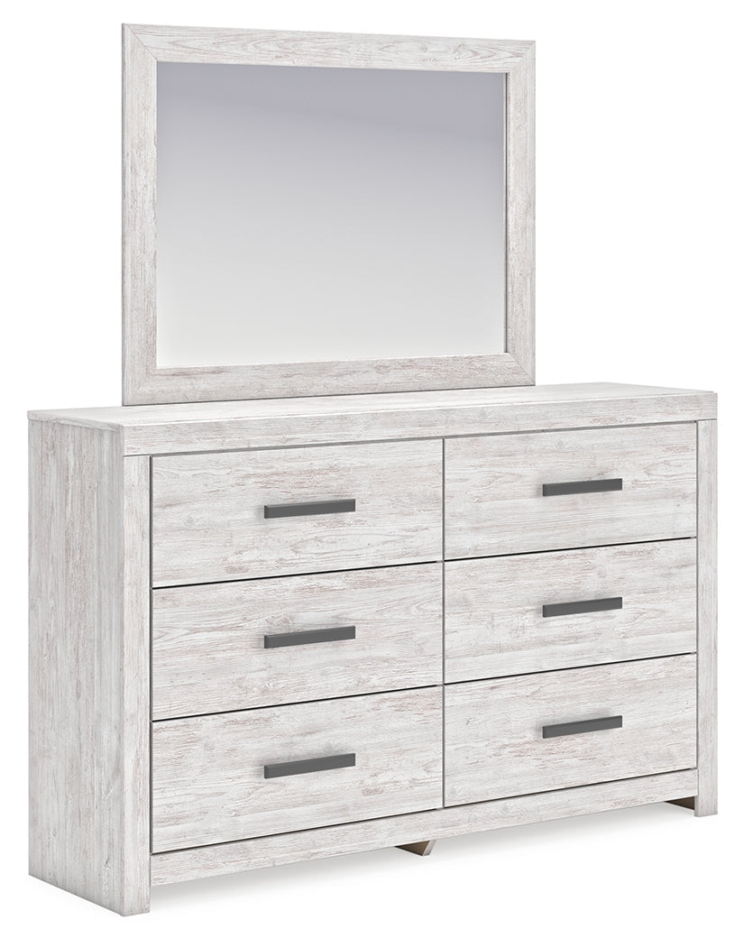 Cayboni whitewash dresser angled front right