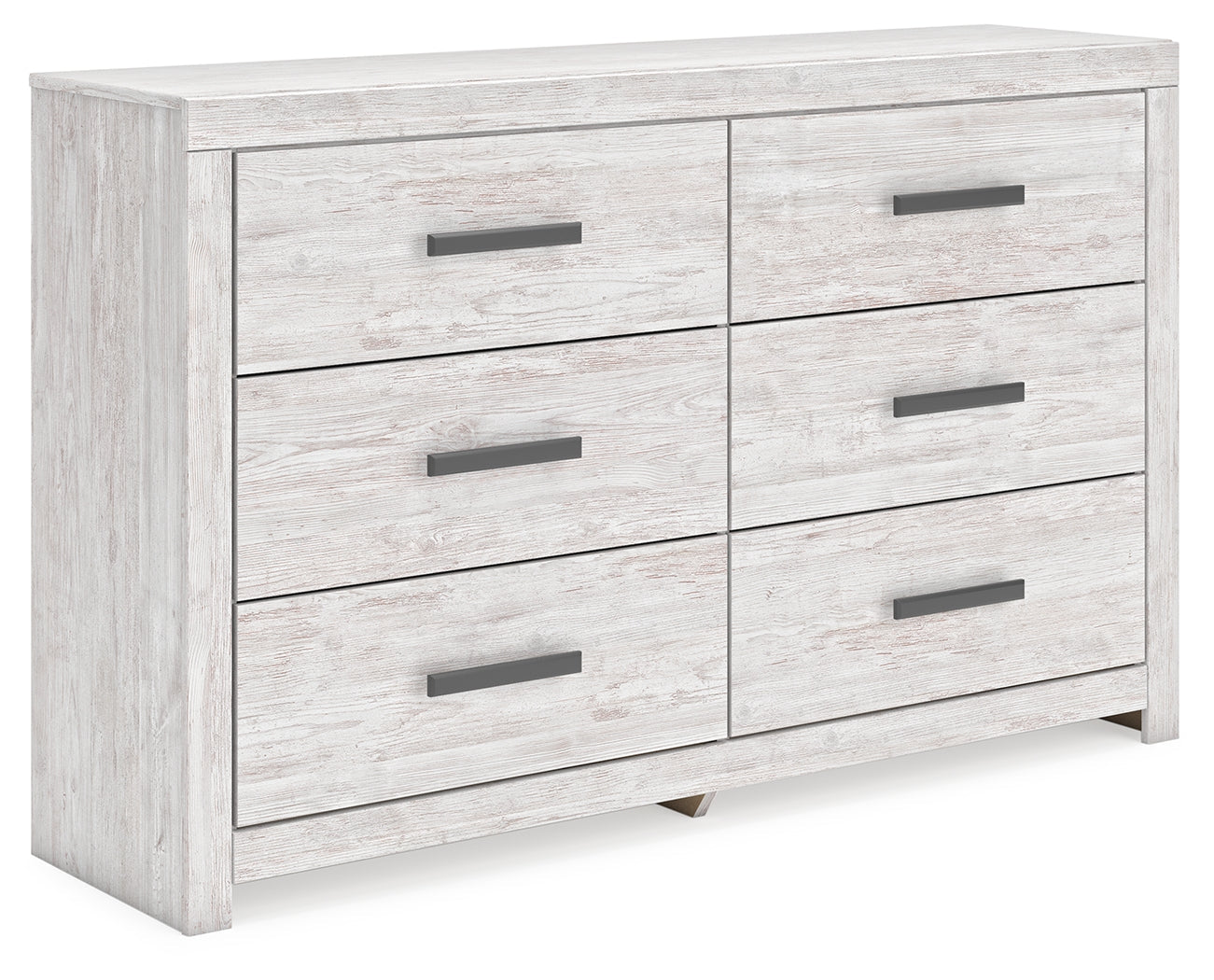 Cayboni whitewash dresser angled front view