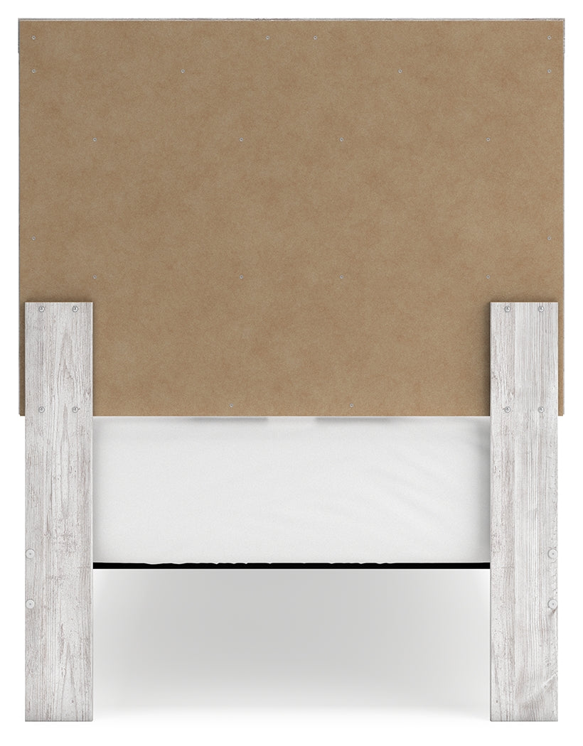 Cayboni Whitewash Twin Panel Bed back view