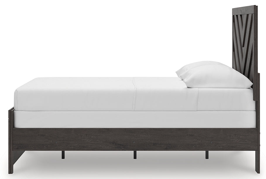 Prendonea Full Panel Bed side angled alternate
