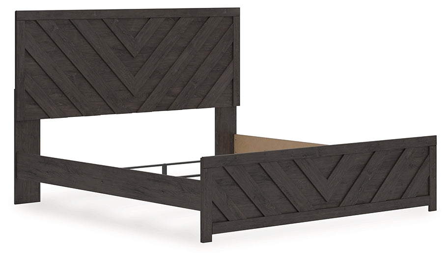 Prendonea King Panel Bed nightstand side view