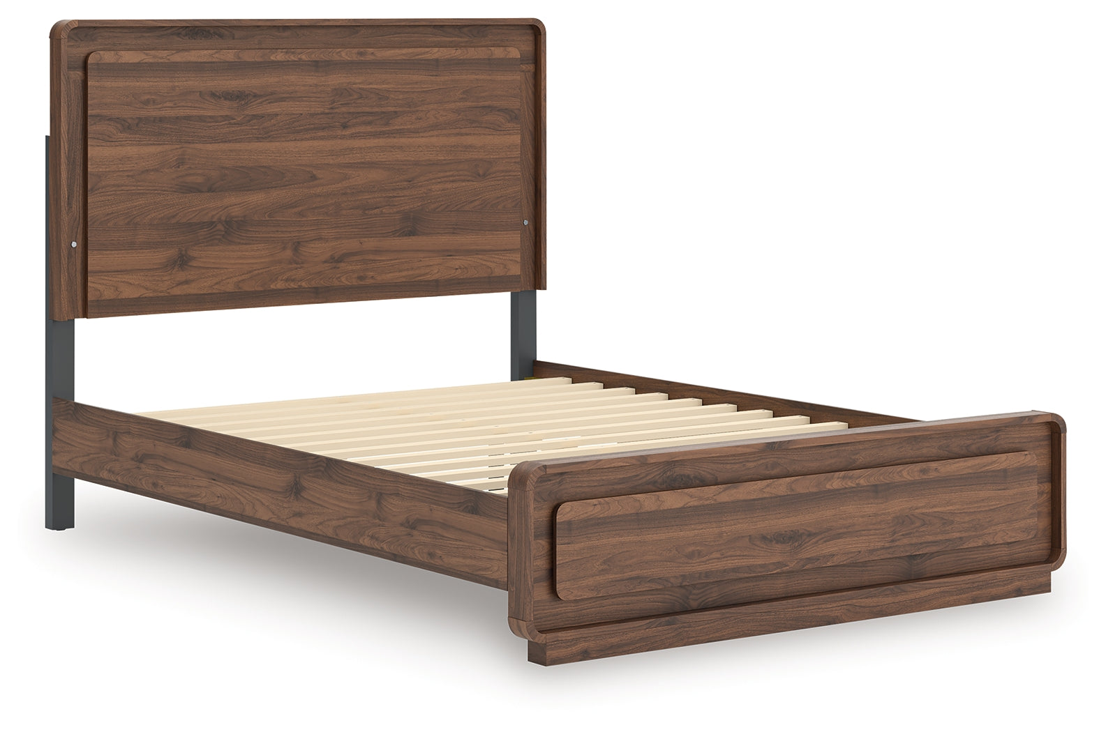 Headboard detail of Fortlorn bed with LED backlight turned on