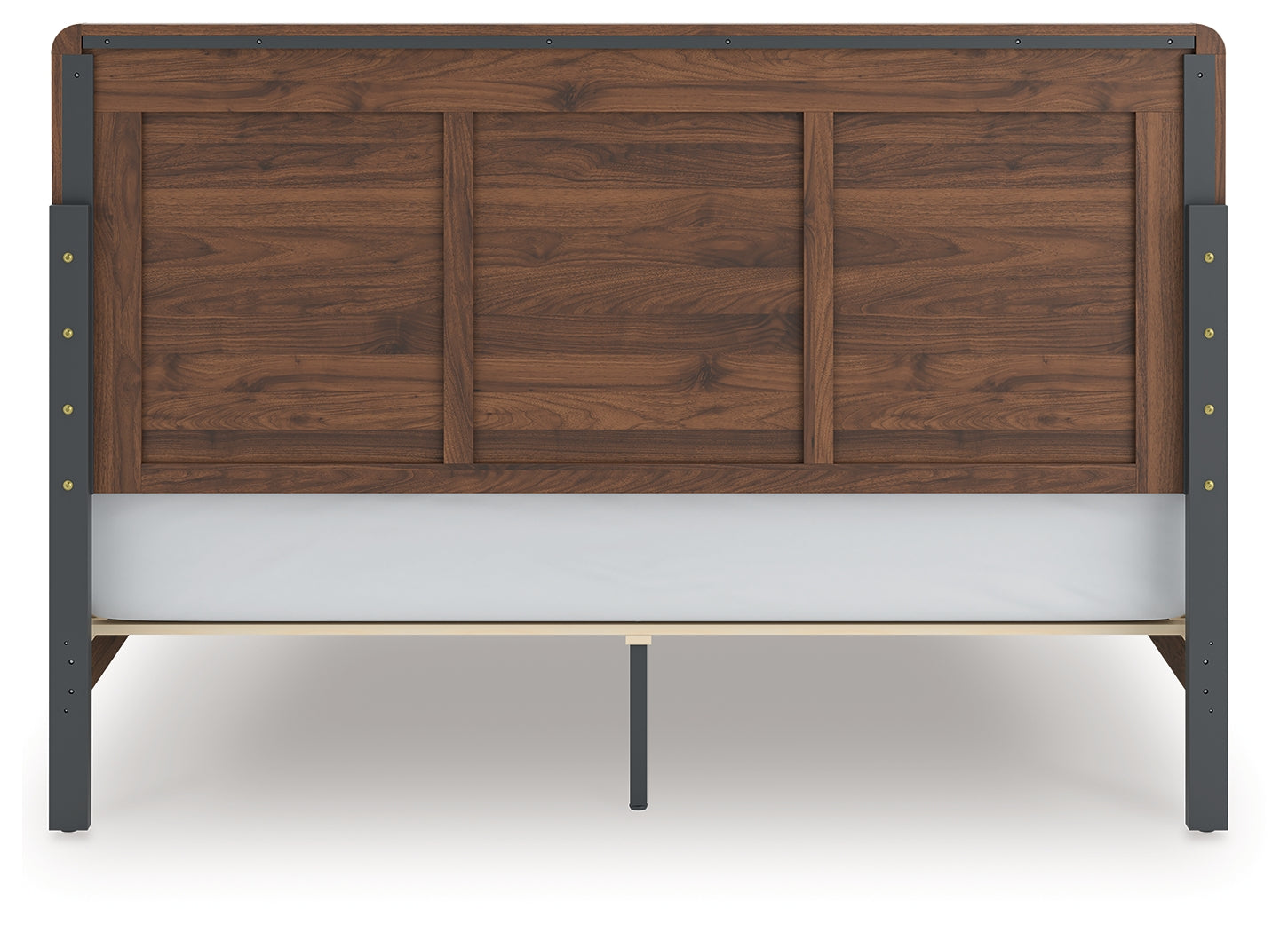 Fortlorn King Panel Bed Walnut Brown back view