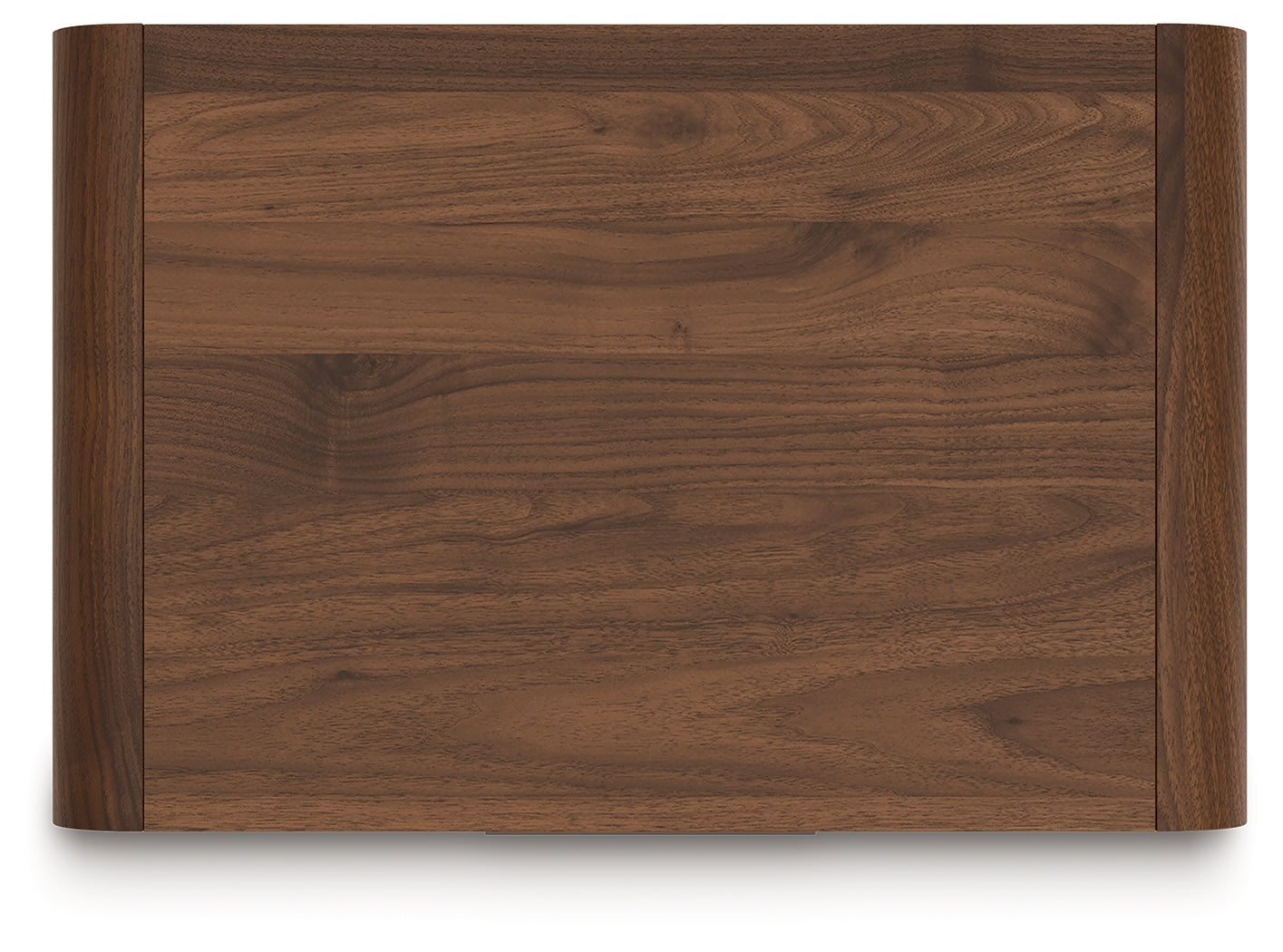 Top view illustrating rounded edges