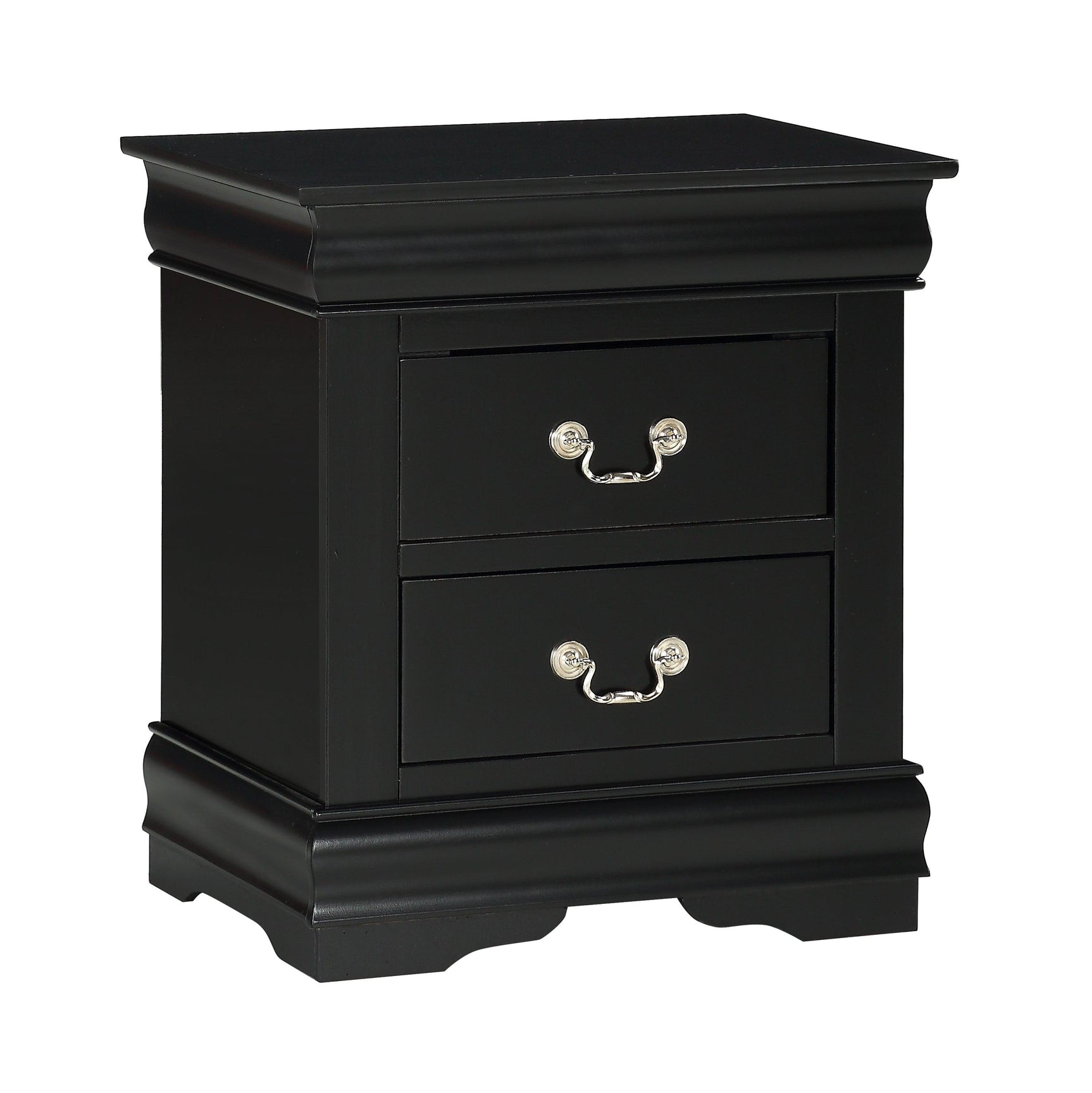 Louis Philip Black Full Sleigh Bed side view