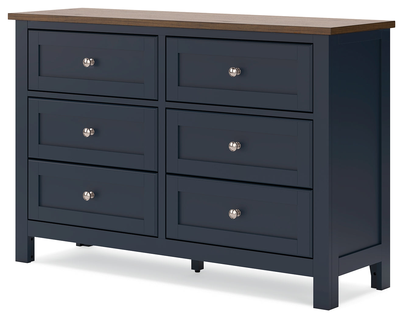 Open drawer view of Landocken 6-drawer dresser
