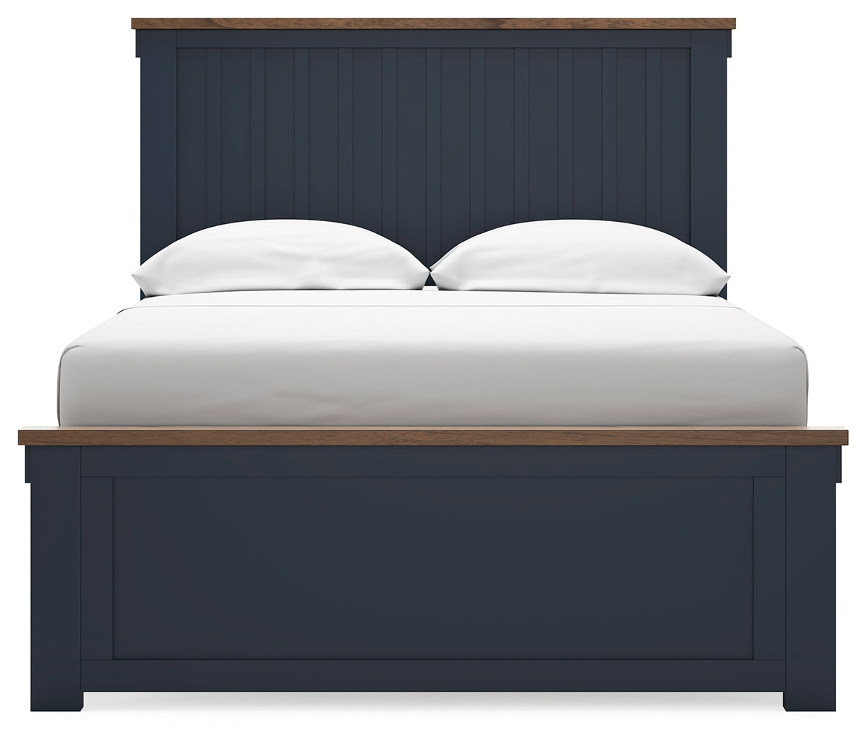Close-up of Landocken bed wooden slats and finish