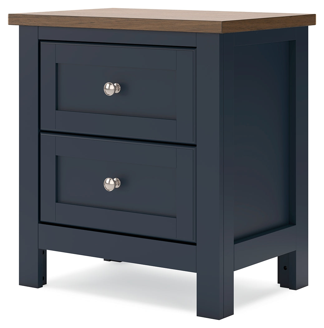 Nightstand drawer open showing interior