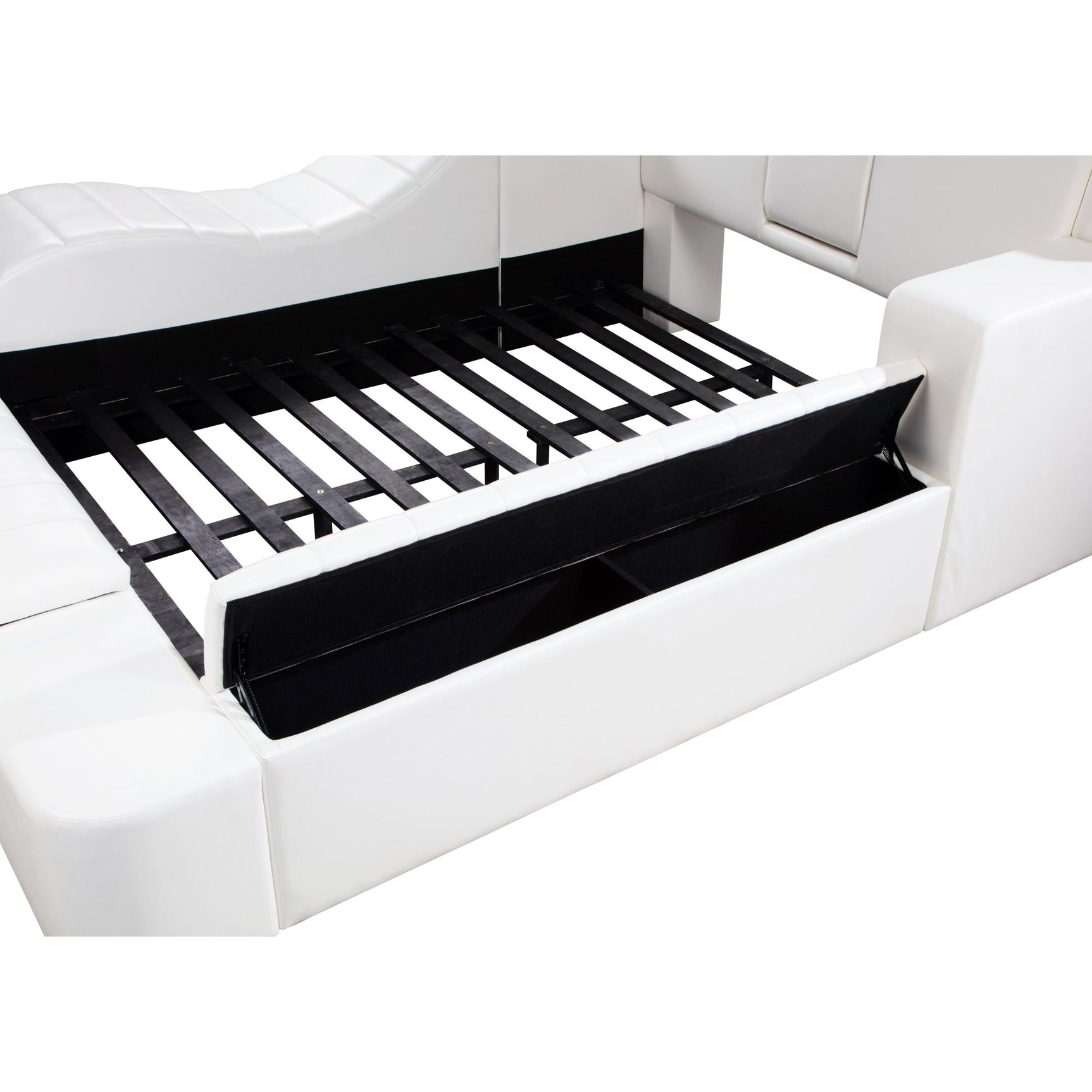 Apollo bed with bedding in modern room