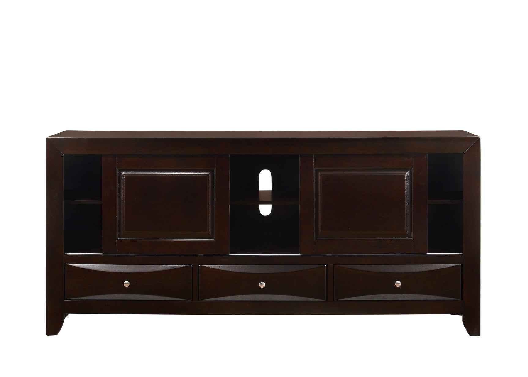 Emily Dark Cherry Modern Transitional Wood Queen Storage Bookcase Platform Bed - Ella Furniture